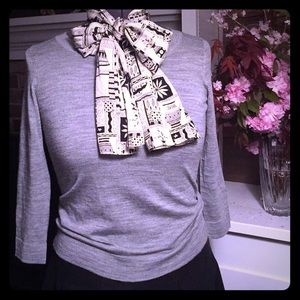 Wool blend knit top